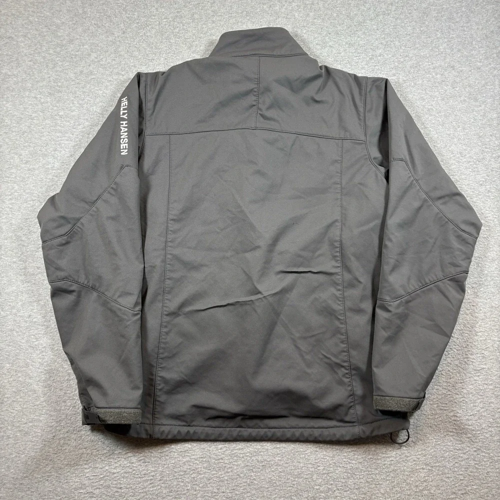 Helly Hansen Men Paramount Softshell Jacket Large Grey Fleece Lined Workwear